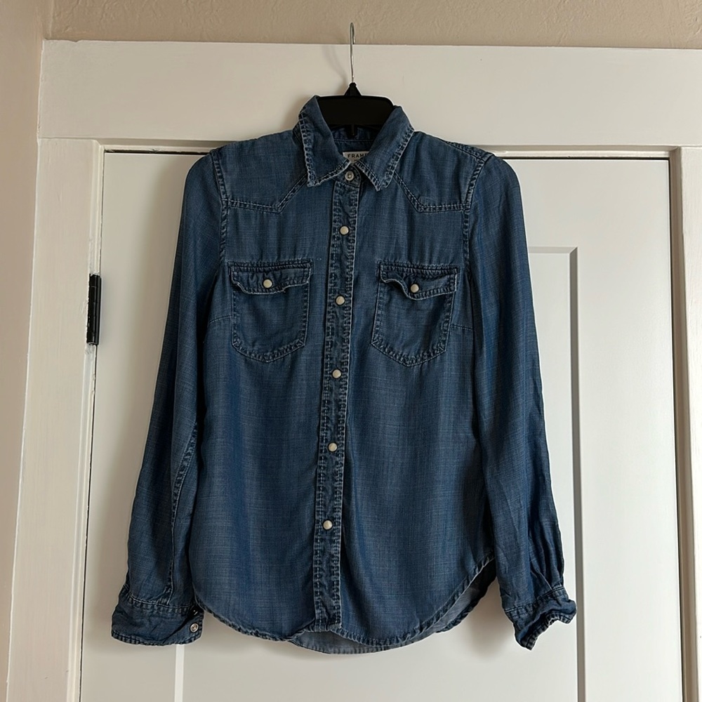 Frame Demin button up shirt